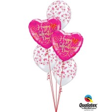 703 Gold Script Valentine Hearts Bouquet #54838-2 38433-3